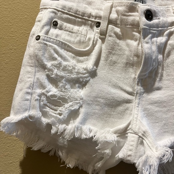 Pistola | Nova High-Rise Cut Off Denim Shorts in Polarize - Picture 4 of 6